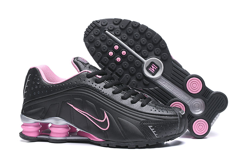 Men's Running Weapon Shox R4 Shoes Black Pink 033